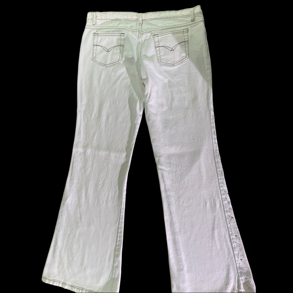 Forever 21 embellished vintage white Jeans size Large - Picture 6 of 9
